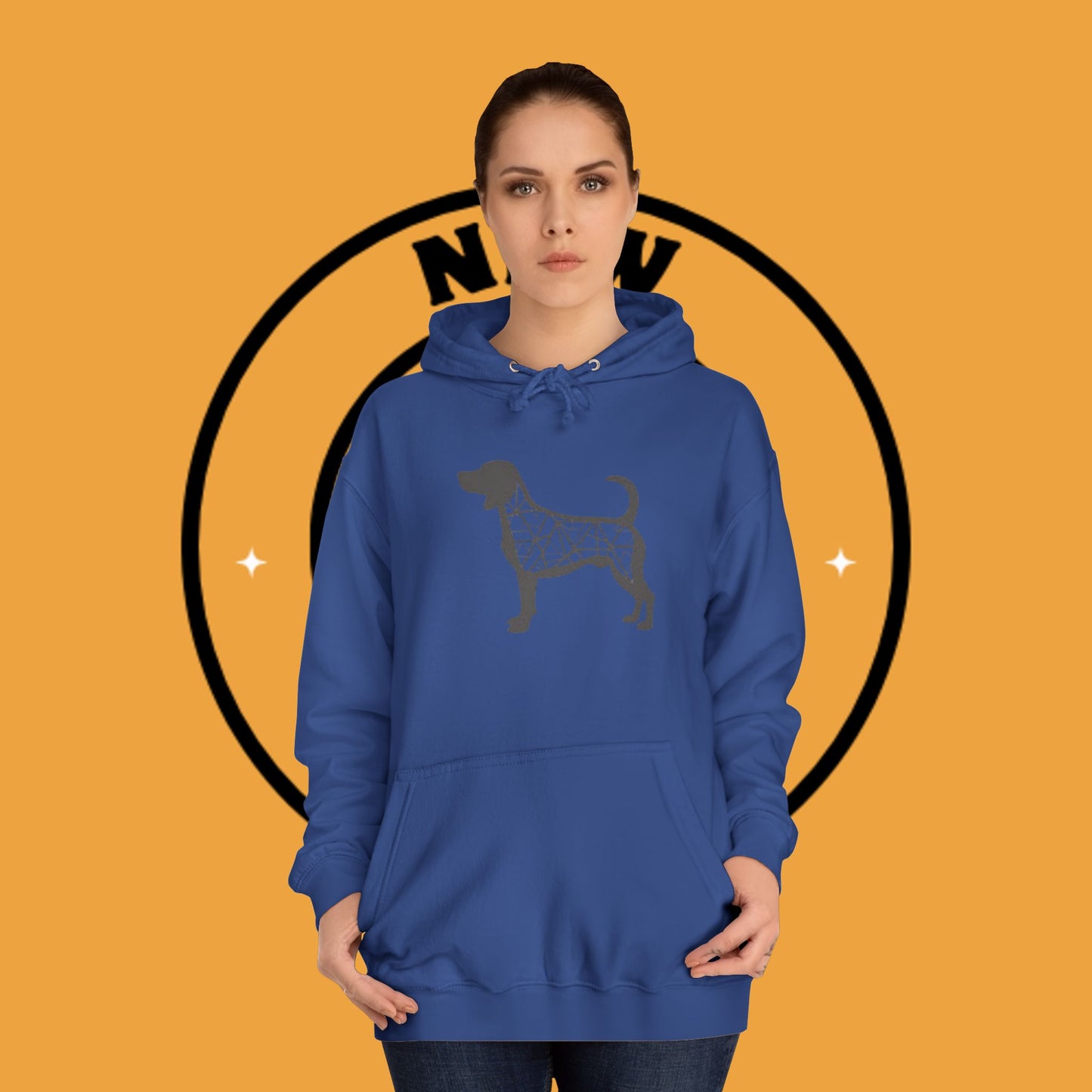 πΊ Geometric Beagle Hoodie - Modern Art Meets Canine Love! π¨ - Unisex Hoodie