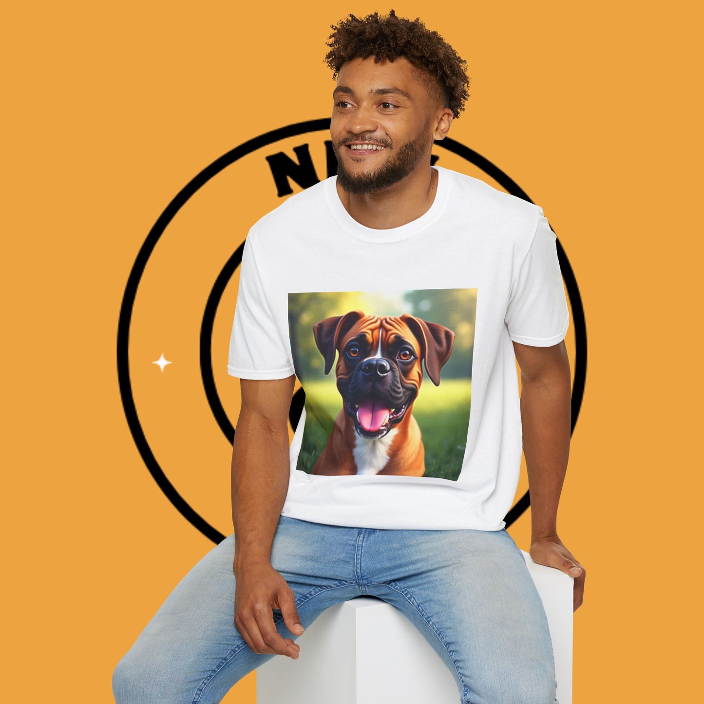 "Happy Boxer Pure Joy" Premium T-Shirt / Smiling Puppy Joy Tee Gift