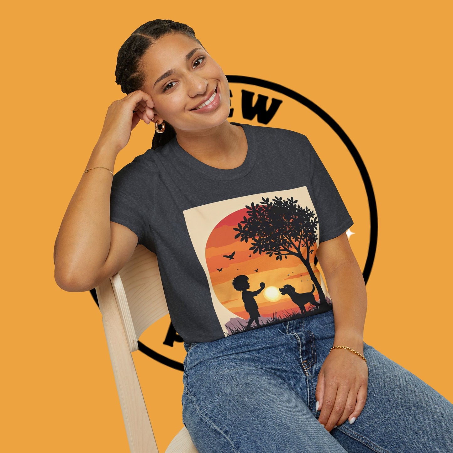 Playing with paws - Dog - Unisex T-Shirt Design - Sunset Playmates π
| Heartwarming Silhouette T-Shirt for Dog Lovers"