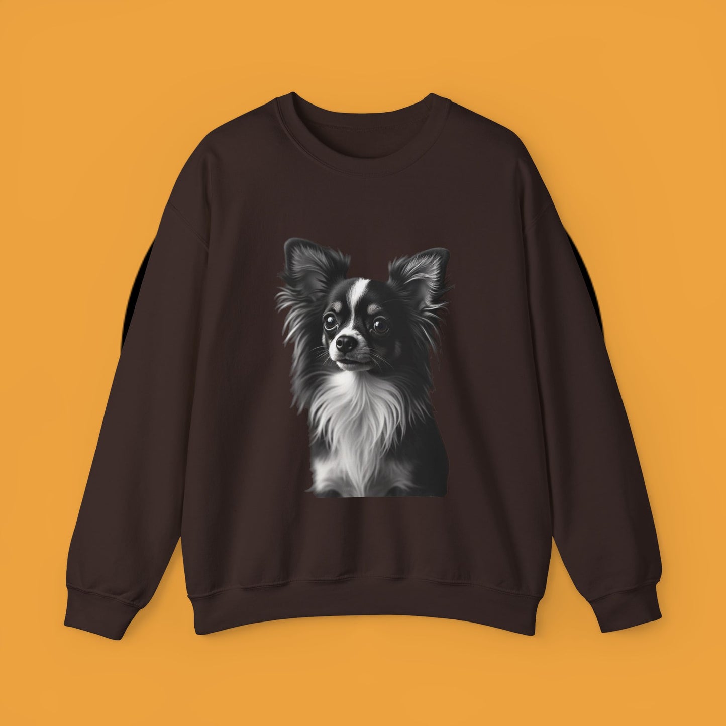 Vintage Chihuahua Portrait Sweatshirt | Black White Dog Photography | Classic Pet Art Design