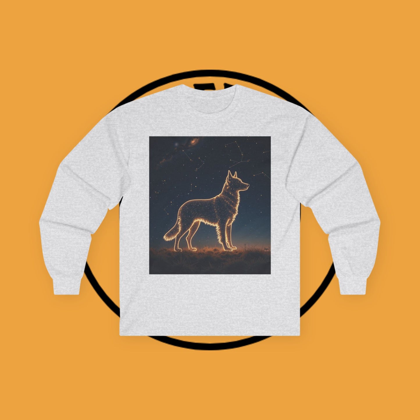 Cosmic Border Collie Constellation Long Sleeve Tee - Celestial Dog Shirt | Mystical Pet Apparel