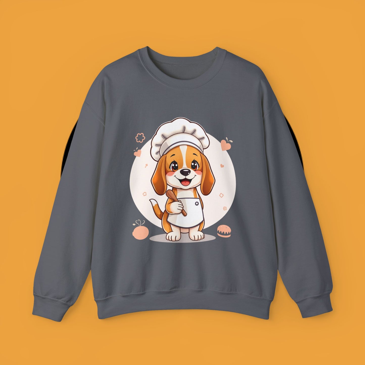 Chef Dog Crewneck Sweatshirt - Kawaii Beagle Design with Chef Hat