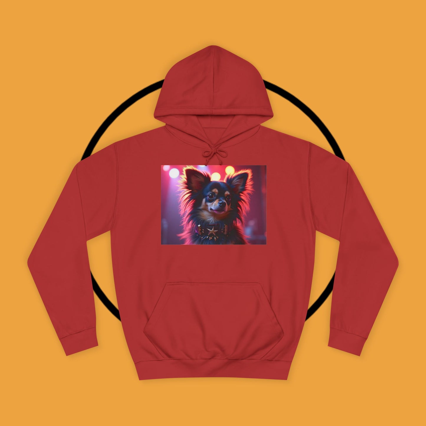 Glamorous Long-Haired Chihuahua Hoodie - Luxury Dog Portrait Pullover