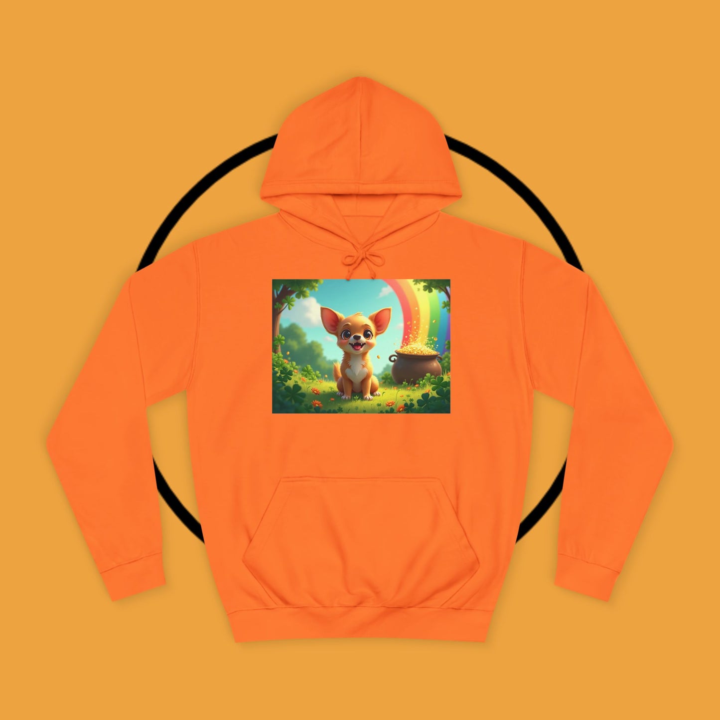 Lucky Rainbow Chihuahua Hoodie - St. Patrick's Day Magical Puppy Sweatshirt