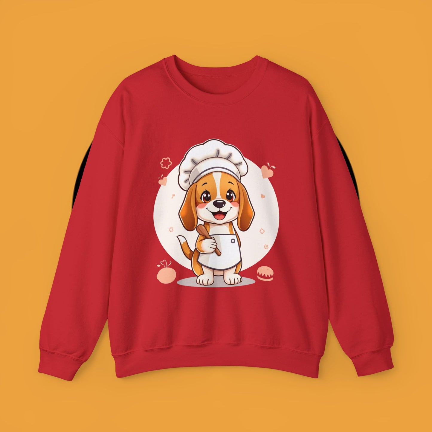 Chef Dog Crewneck Sweatshirt - Kawaii Beagle Design with Chef Hat