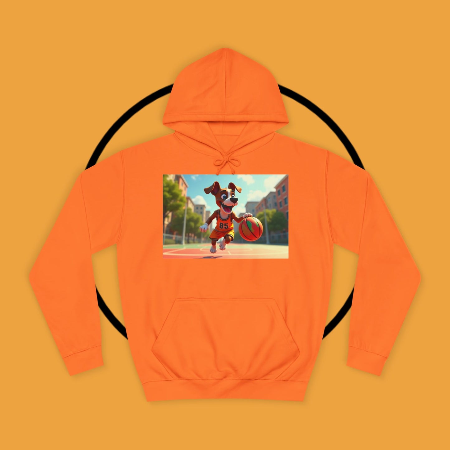 Basketball Boxer Dog #85 Hoodie | Sports Athletic Pet Apparel | Basketball Fan Gift | Team Spirit
