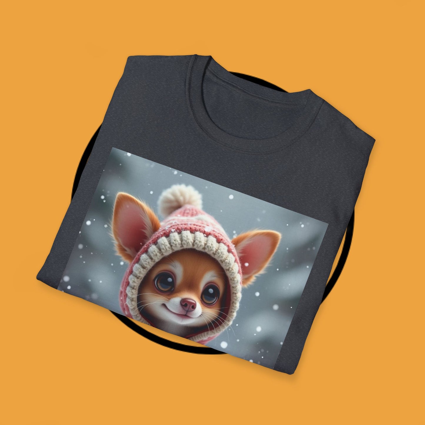 Winter Chihuahua Snow T-Shirt - Cozy Holiday Dog Art - Christmas Pet Hoodie Tee - Cute Winter Animal Shirt