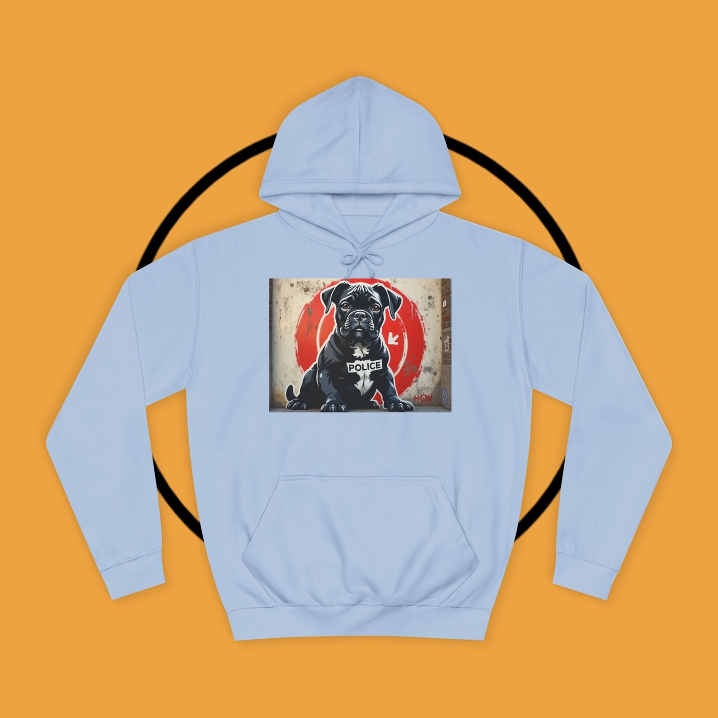 K9 Police Boxer Puppy Hoodie - Street Art Law Enforcement Design | First Responder Gift