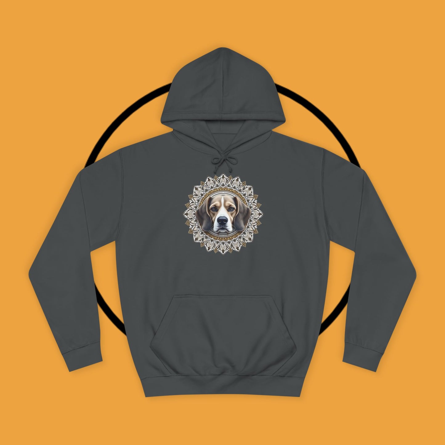 🕉️ Sacred Beagle Mandala Hoodie - Where Spirituality Meets Canine Love! ✨Royal Beagle Mandala Hoodie 🐾✨- Unisex Hoodie