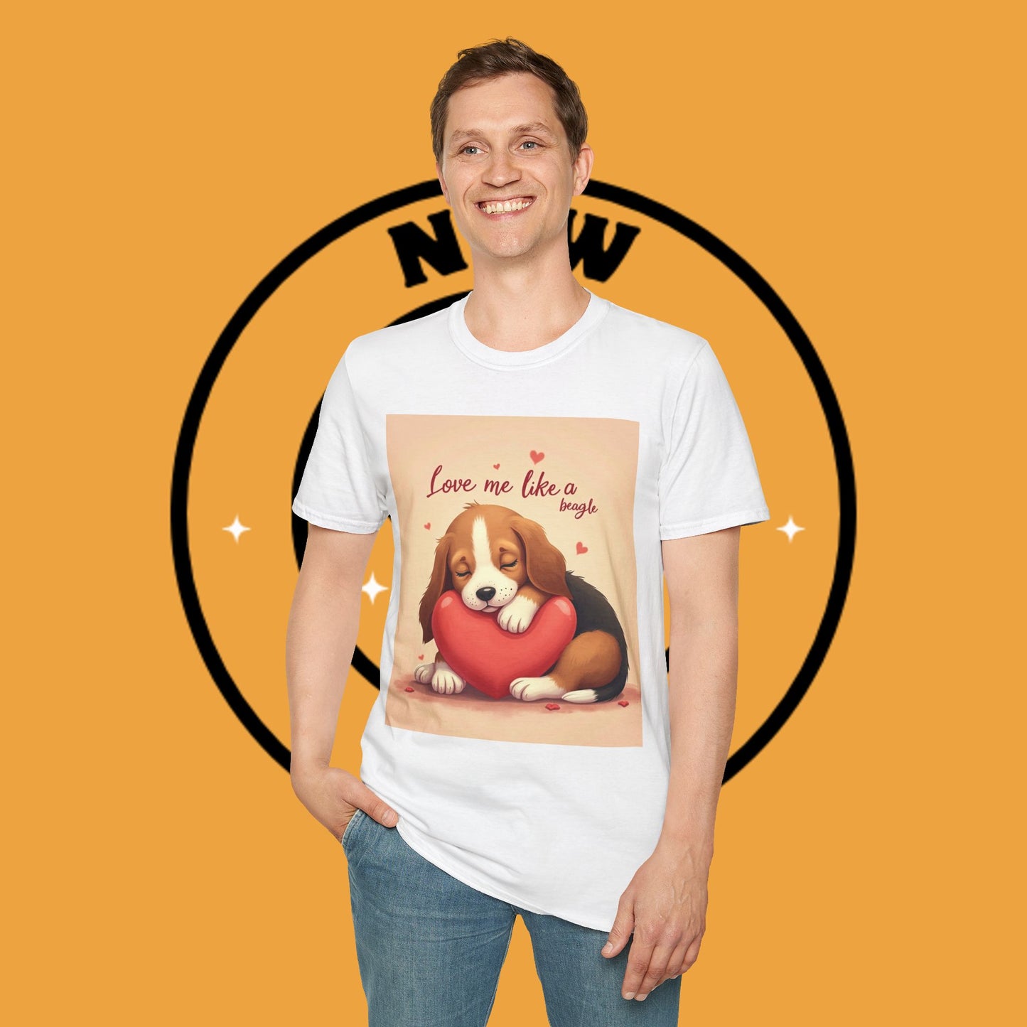 "Love Me Like a Beagle" Valentine's Day T-Shirt - Cute Dog Lover Gift | Romantic Puppy Heart Tee