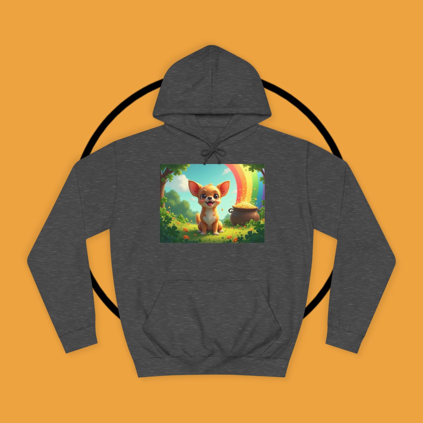 Lucky Rainbow Chihuahua Hoodie - St. Patrick's Day Magical Puppy Sweatshirt