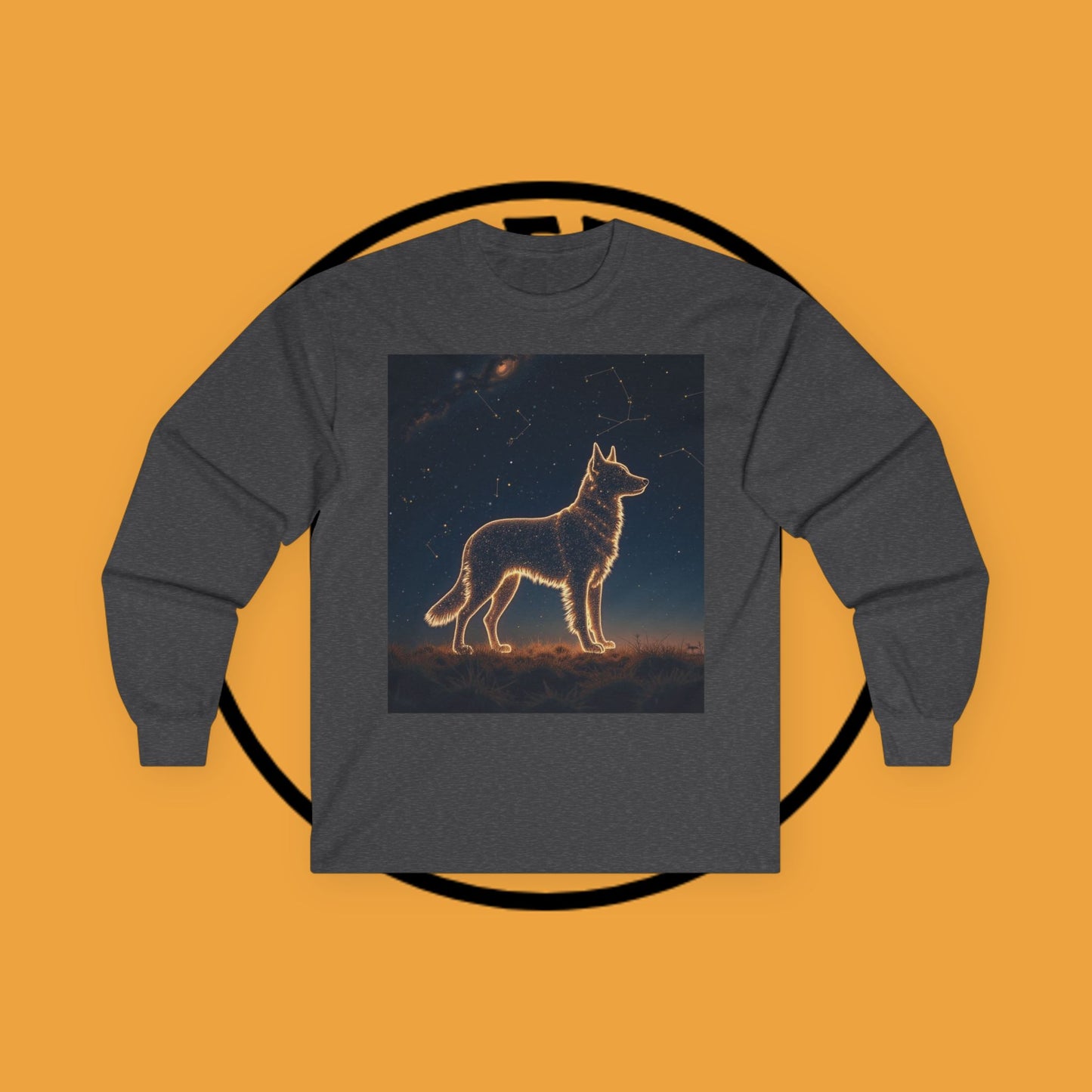 Cosmic Border Collie Constellation Long Sleeve Tee - Celestial Dog Shirt | Mystical Pet Apparel
