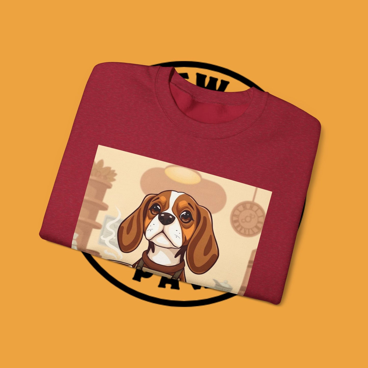 Dog Lover Crewneck Sweatshirt - Beagle Barista ☕ BARISTA BEAGLE SWEATSHIRT - BREW-TIFUL MORNINGS START HERE! ☕