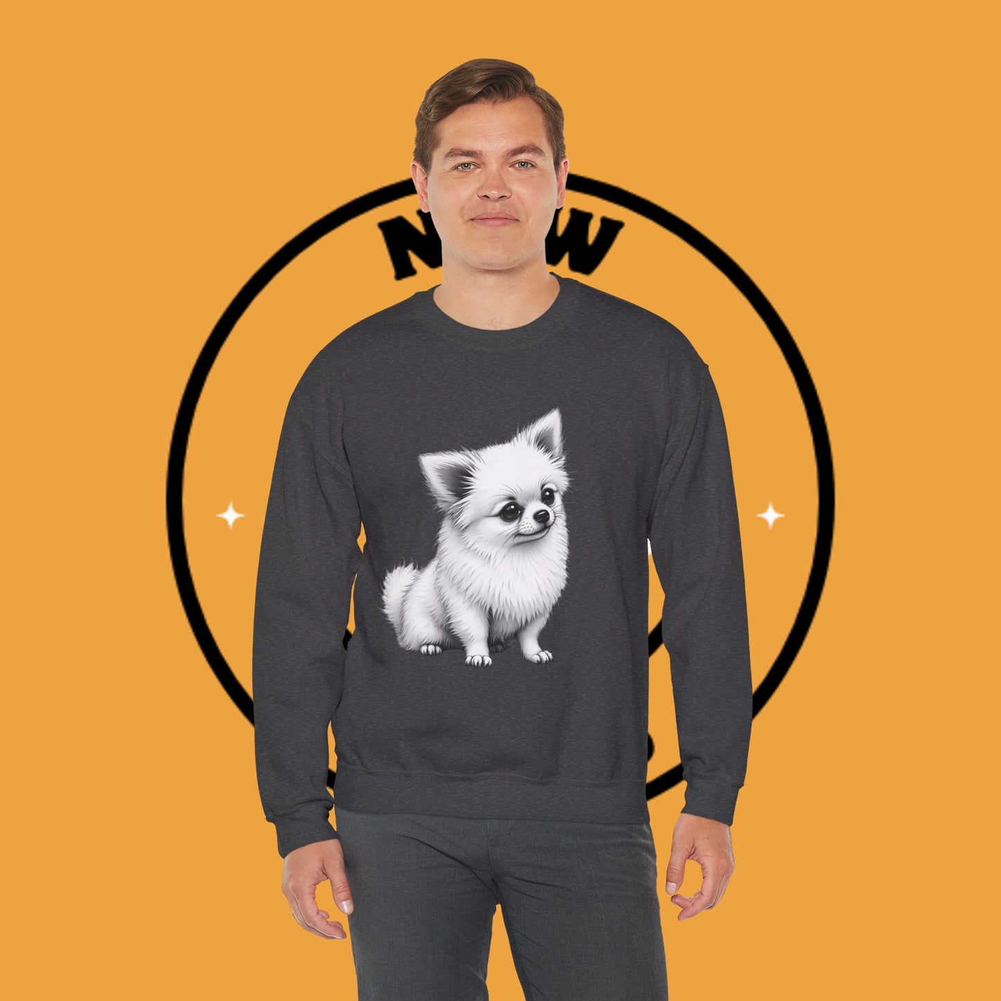 Classic Chihuahua Sketch Sweatshirt | Black White Dog Portrait | Artistic Pet Lover Gift
