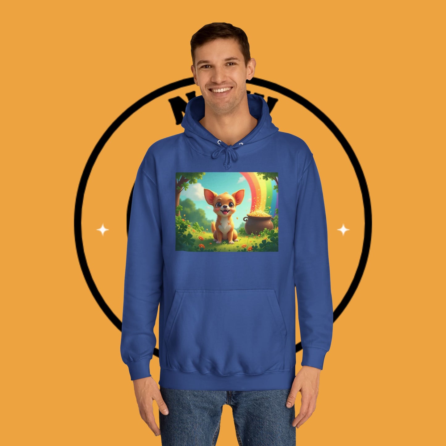 Lucky Rainbow Chihuahua Hoodie - St. Patrick's Day Magical Puppy Sweatshirt