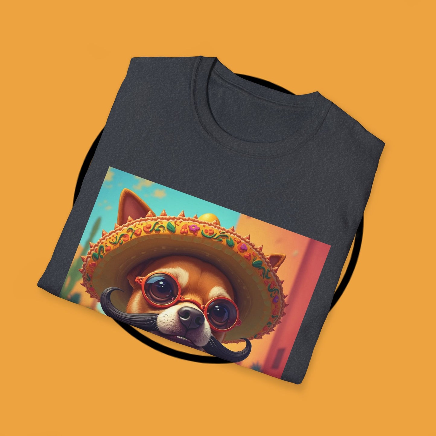 Mexican Mariachi Chihuahua T-Shirt - Cinco de Mayo Dog Art - Festive Sombrero Pet Tee - Cultural Celebration Shirt