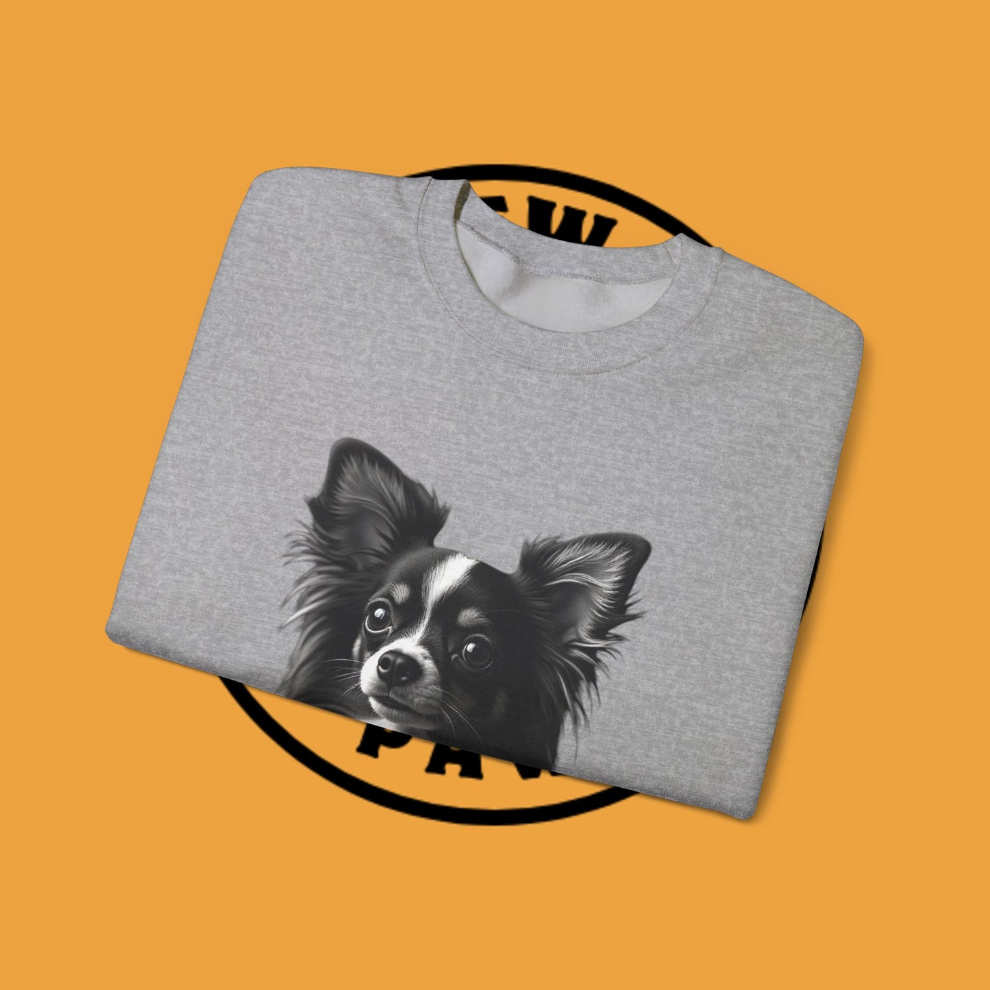 Vintage Chihuahua Portrait Sweatshirt | Black White Dog Photography | Classic Pet Art Design