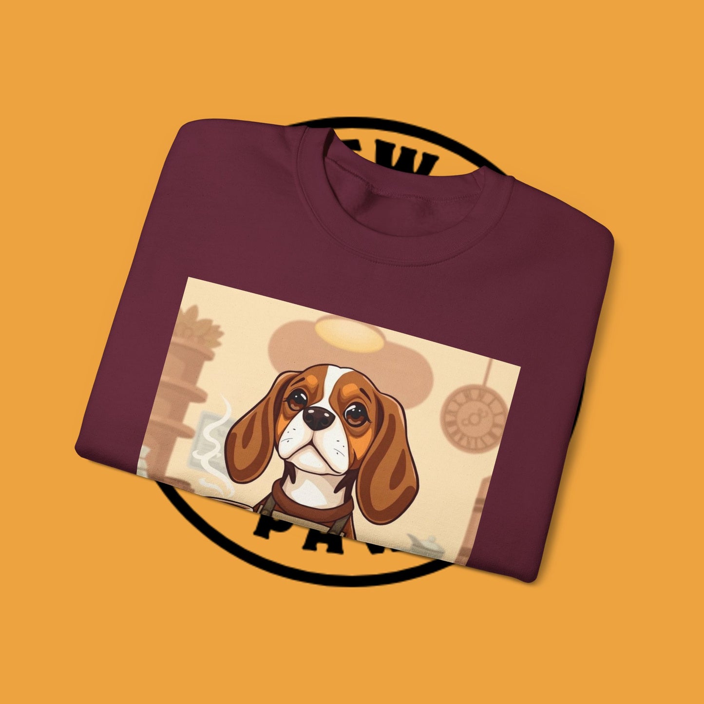 Dog Lover Crewneck Sweatshirt - Beagle Barista ☕ BARISTA BEAGLE SWEATSHIRT - BREW-TIFUL MORNINGS START HERE! ☕