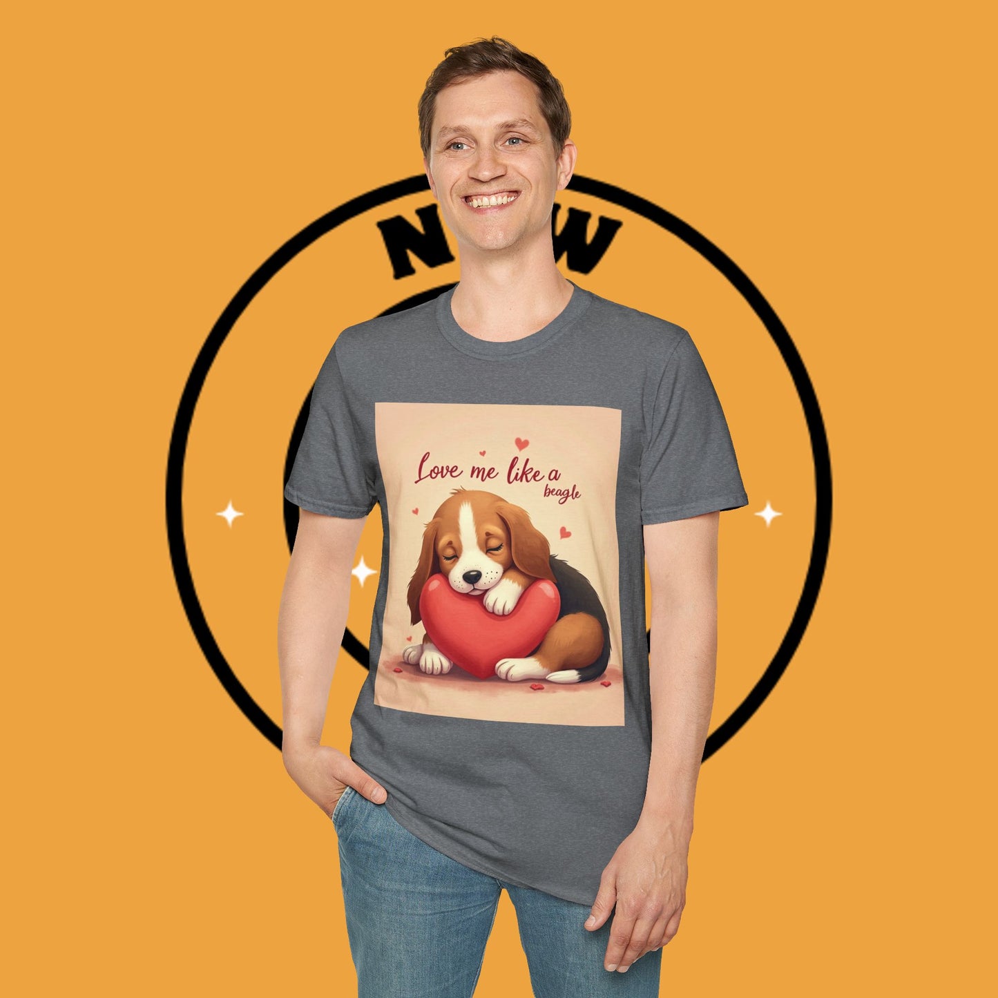 "Love Me Like a Beagle" Valentine's Day T-Shirt - Cute Dog Lover Gift | Romantic Puppy Heart Tee