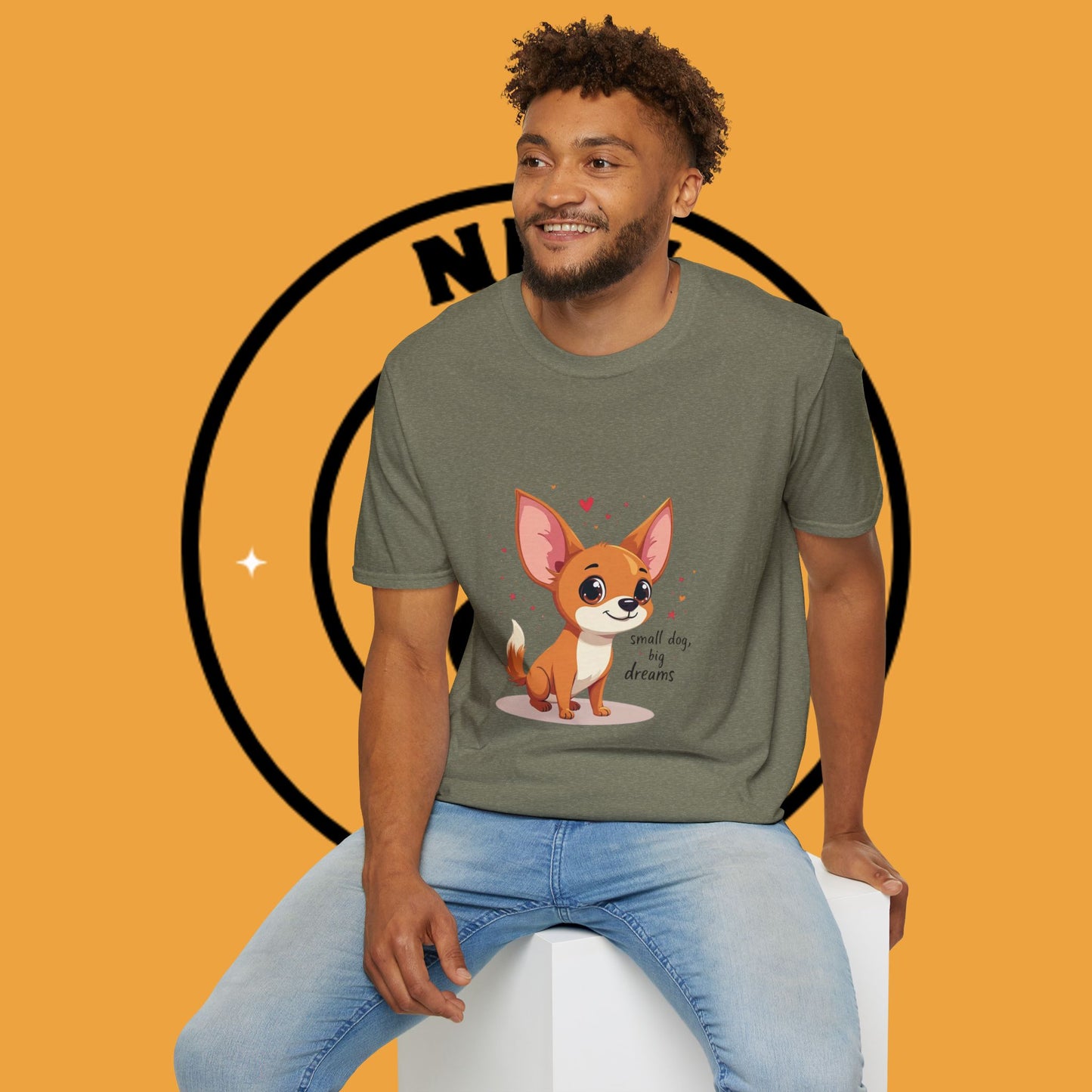 Small Dog Big Dreams Chihuahua T-Shirt - Inspirational Quote Pet Lover Tee | Motivational Puppy Shirt