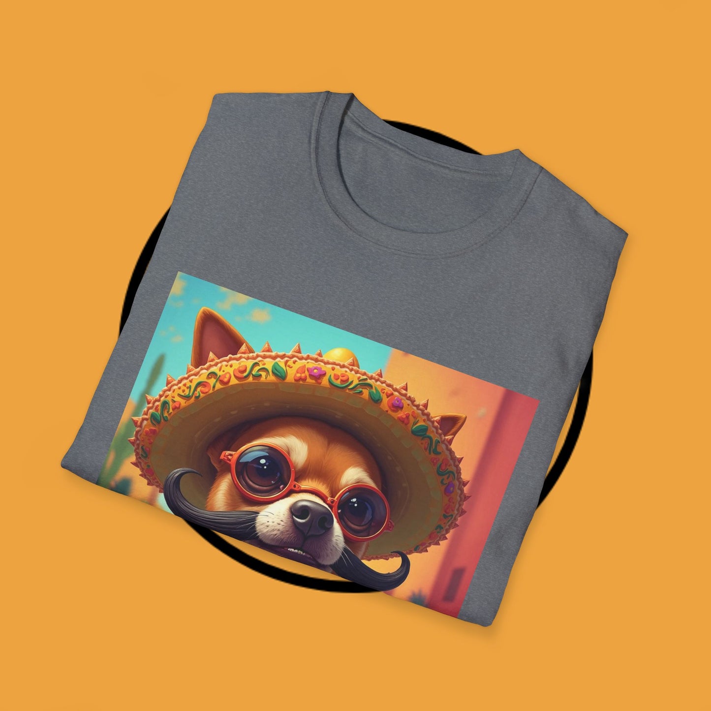 Mexican Mariachi Chihuahua T-Shirt - Cinco de Mayo Dog Art - Festive Sombrero Pet Tee - Cultural Celebration Shirt