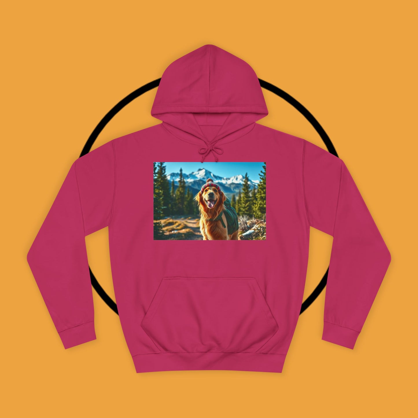 Adventure Awaits – Golden Retriever Mountain Hike Hoodie - Unisex Hoodies