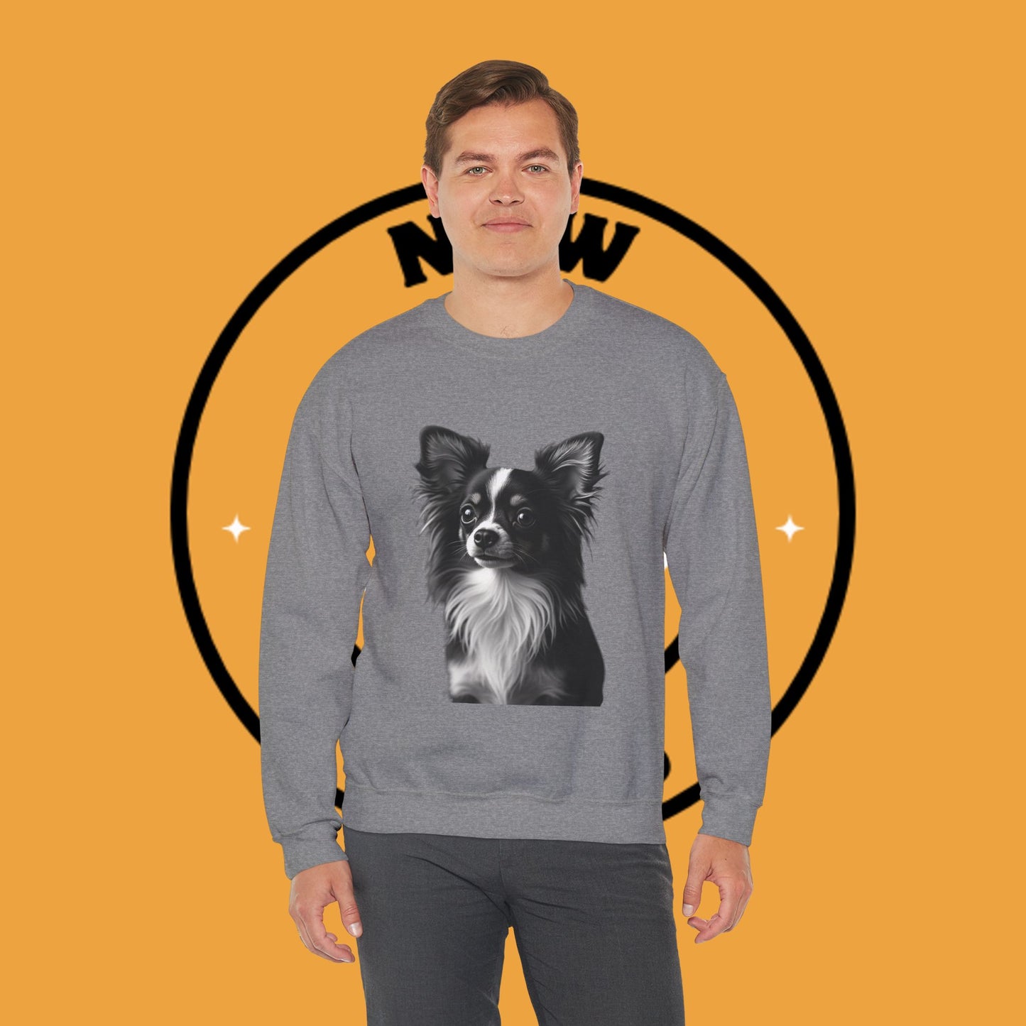 Vintage Chihuahua Portrait Sweatshirt | Black White Dog Photography | Classic Pet Art Design