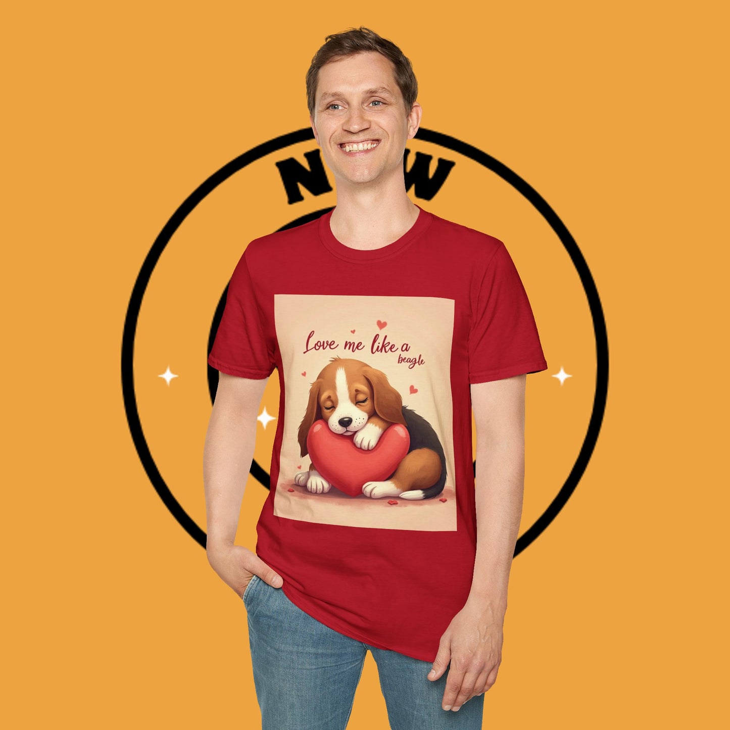 "Love Me Like a Beagle" Valentine's Day T-Shirt - Cute Dog Lover Gift | Romantic Puppy Heart Tee