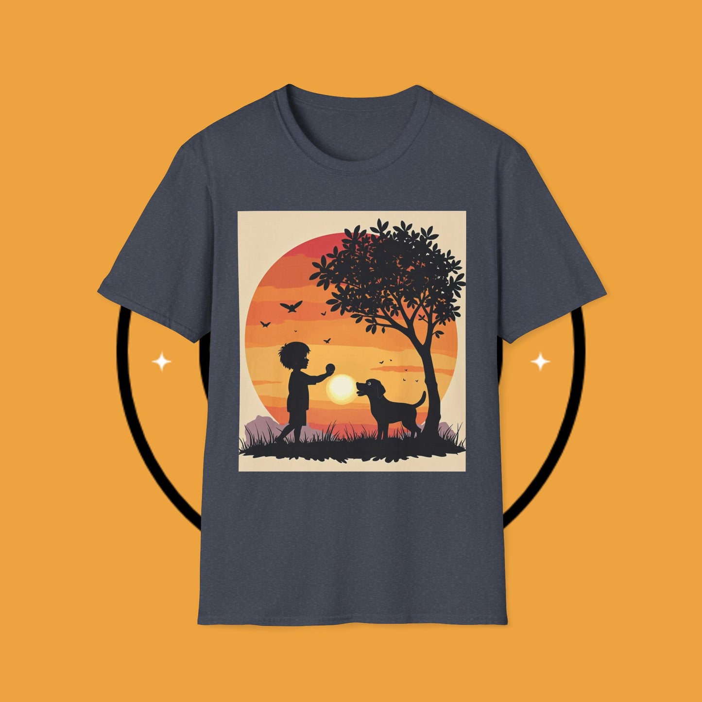 Playing with paws - Dog - Unisex T-Shirt Design - Sunset Playmates π
| Heartwarming Silhouette T-Shirt for Dog Lovers"