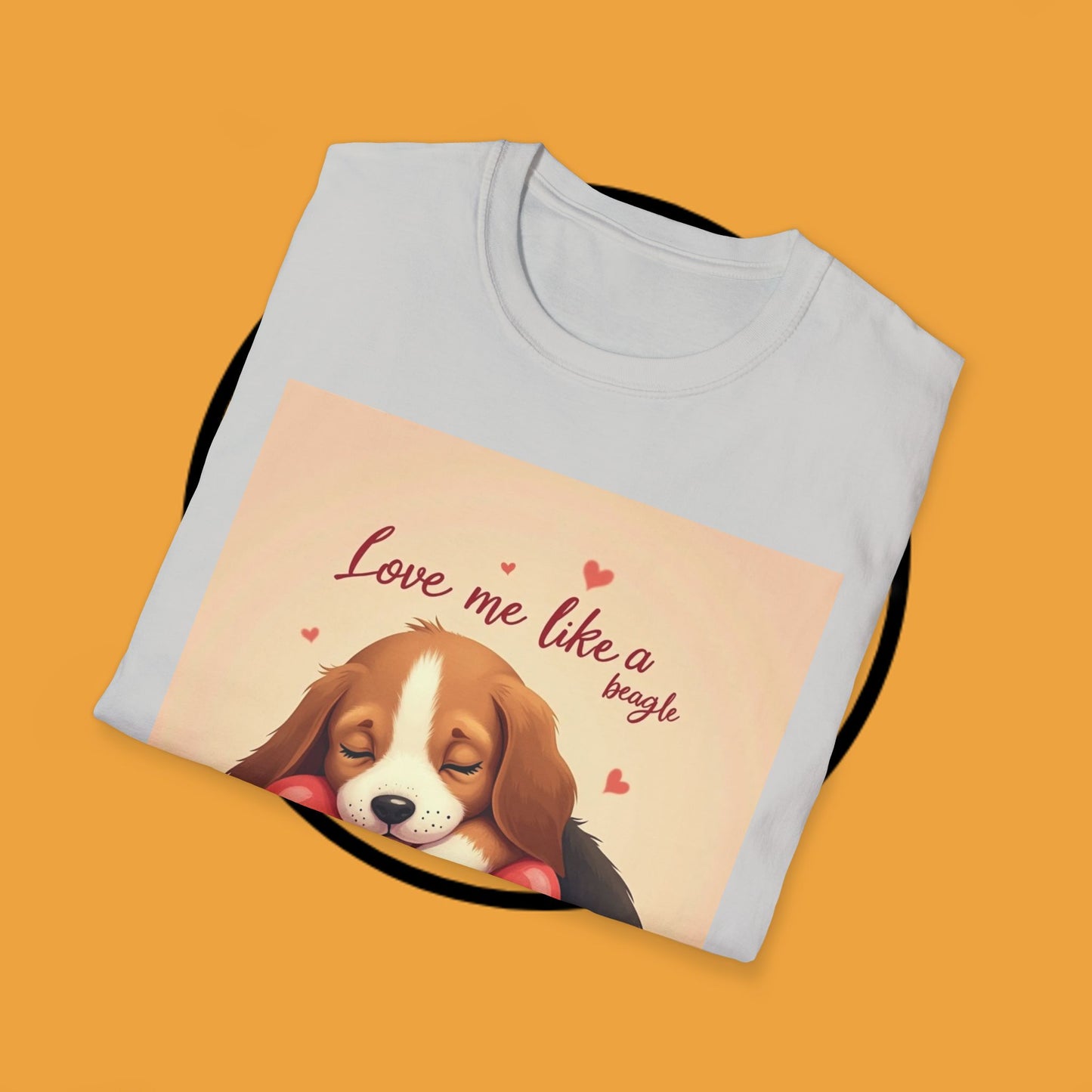 "Love Me Like a Beagle" Valentine's Day T-Shirt - Cute Dog Lover Gift | Romantic Puppy Heart Tee