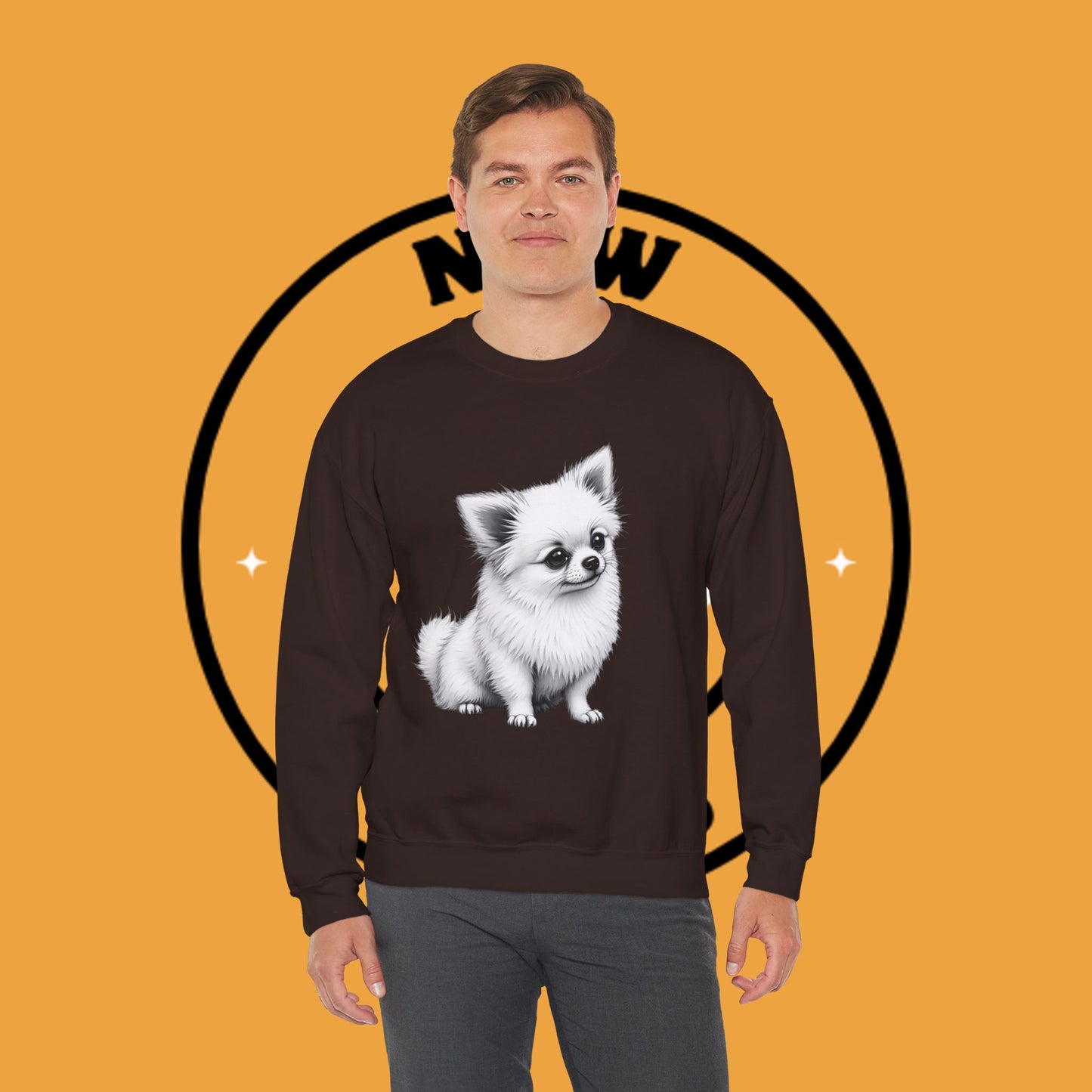 Classic Chihuahua Sketch Sweatshirt | Black White Dog Portrait | Artistic Pet Lover Gift