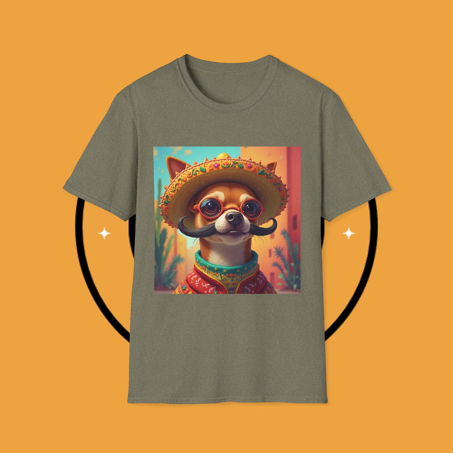 Mexican Mariachi Chihuahua T-Shirt - Cinco de Mayo Dog Art - Festive Sombrero Pet Tee - Cultural Celebration Shirt