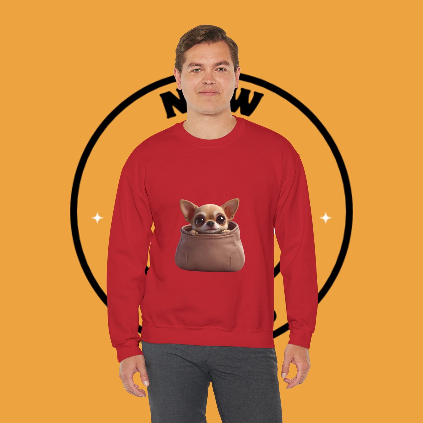 Pocket Chihuahua Sweatshirt - Cute Purse Puppy Design | Small Dog Lover Gift Crewneck