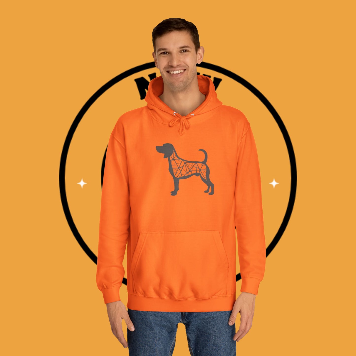 πΊ Geometric Beagle Hoodie - Modern Art Meets Canine Love! π¨ - Unisex Hoodie