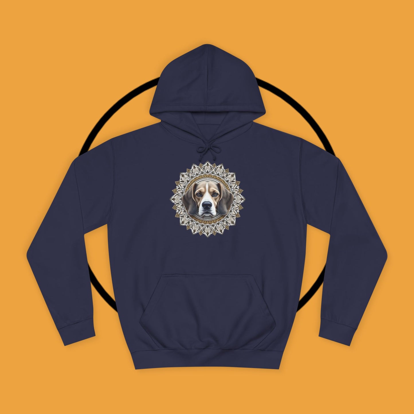 🕉️ Sacred Beagle Mandala Hoodie - Where Spirituality Meets Canine Love! ✨Royal Beagle Mandala Hoodie 🐾✨- Unisex Hoodie