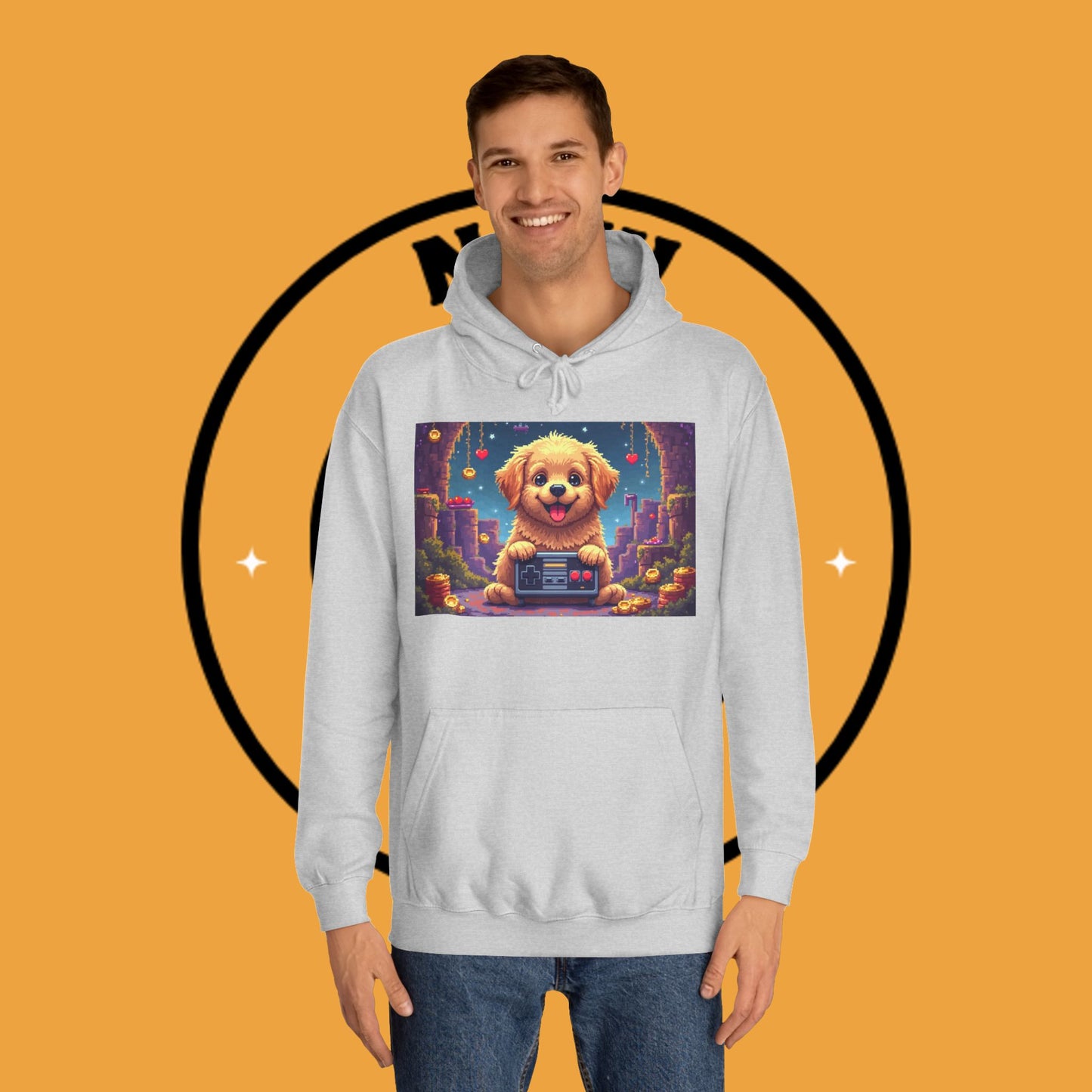 Pixel Pup Gamer Hoodie: Retro Gaming Meets Adorable Fluff