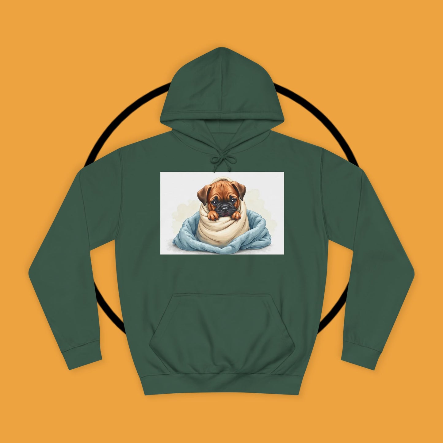 Cozy Boxer Puppy in Blanket Hoodie | Cute Dog Comfort Wear | Lazy Day Pet Apparel | Snuggle Vibes