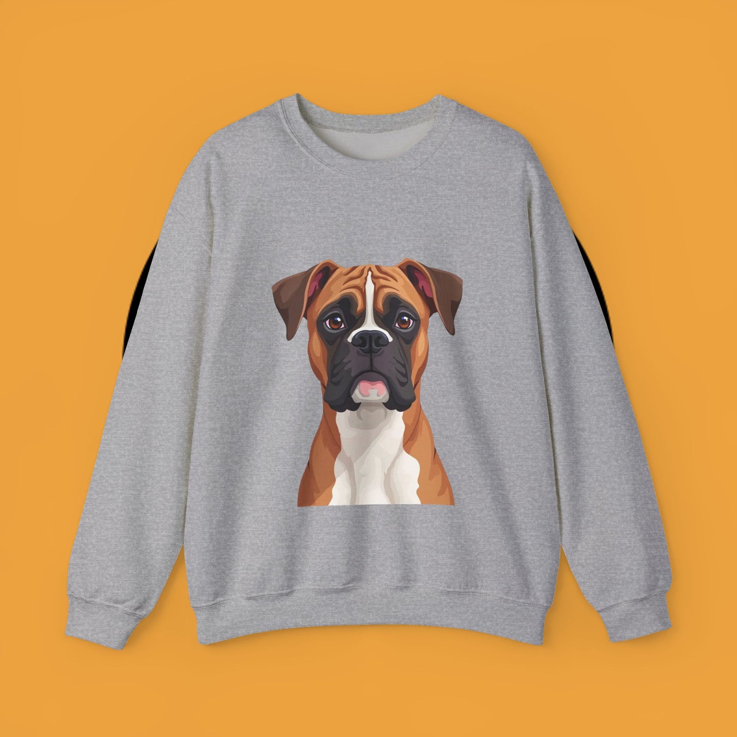 Classic Boxer Dog Portrait Crewneck Sweatshirt | Elegant Dog Lover Gift | Minimalist Boxer Art