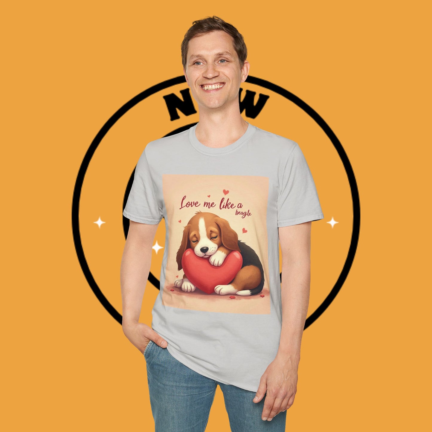 "Love Me Like a Beagle" Valentine's Day T-Shirt - Cute Dog Lover Gift | Romantic Puppy Heart Tee