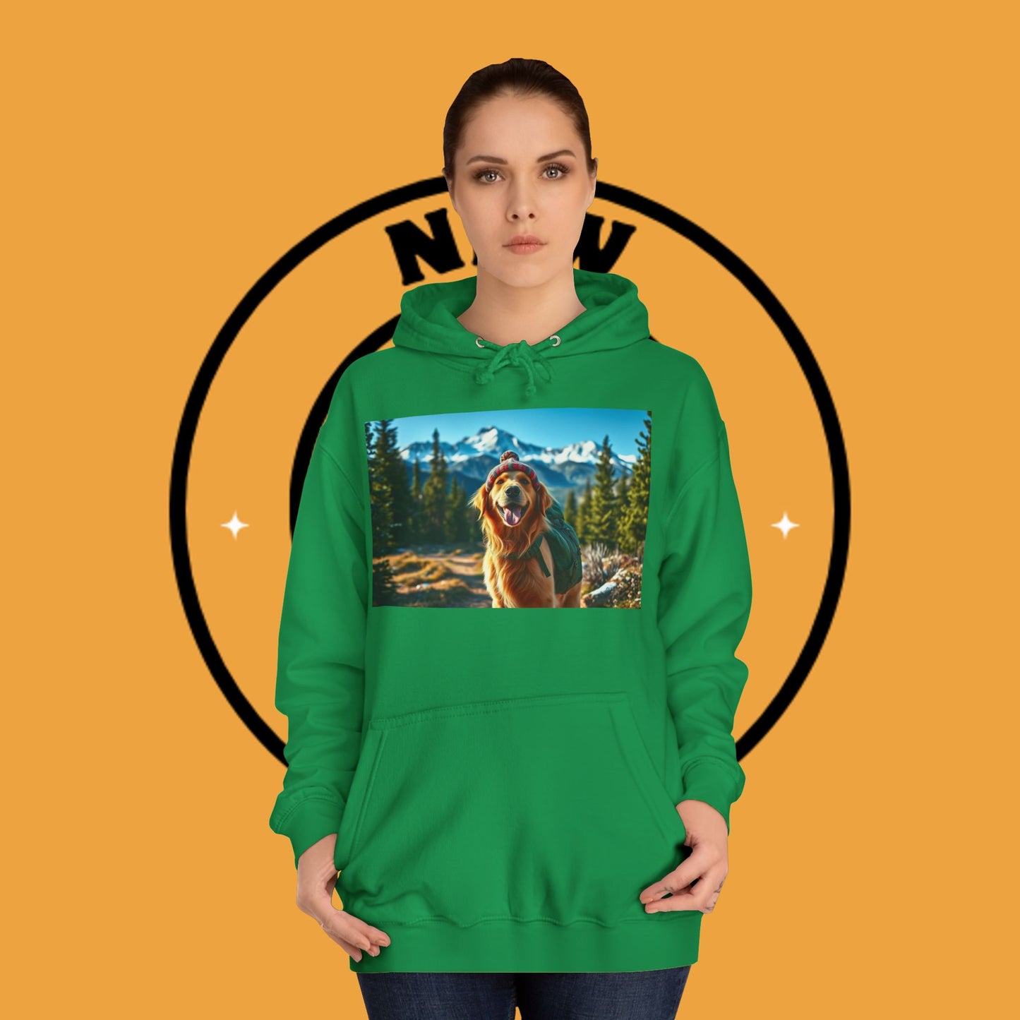 Adventure Awaits – Golden Retriever Mountain Hike Hoodie - Unisex Hoodies