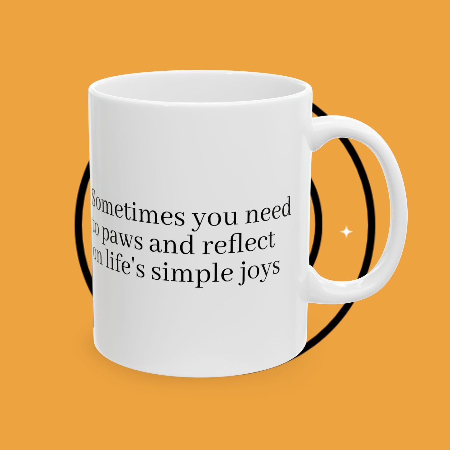Motivational Ceramic Mug - "Cat Zen" - Perfect Gift for Cat Lovers