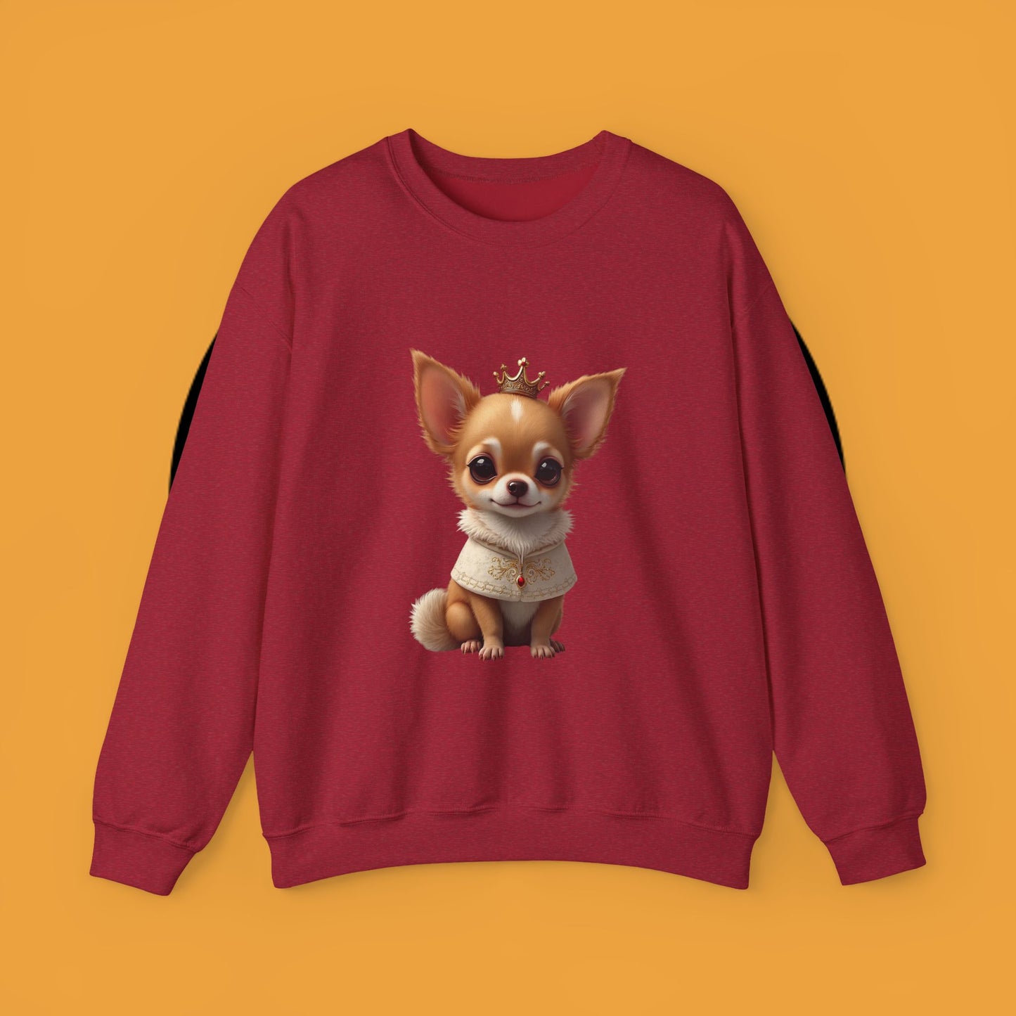 Royal Chihuahua Princess Sweatshirt | Crown Dog Design | Majestic Pet Lover Gift