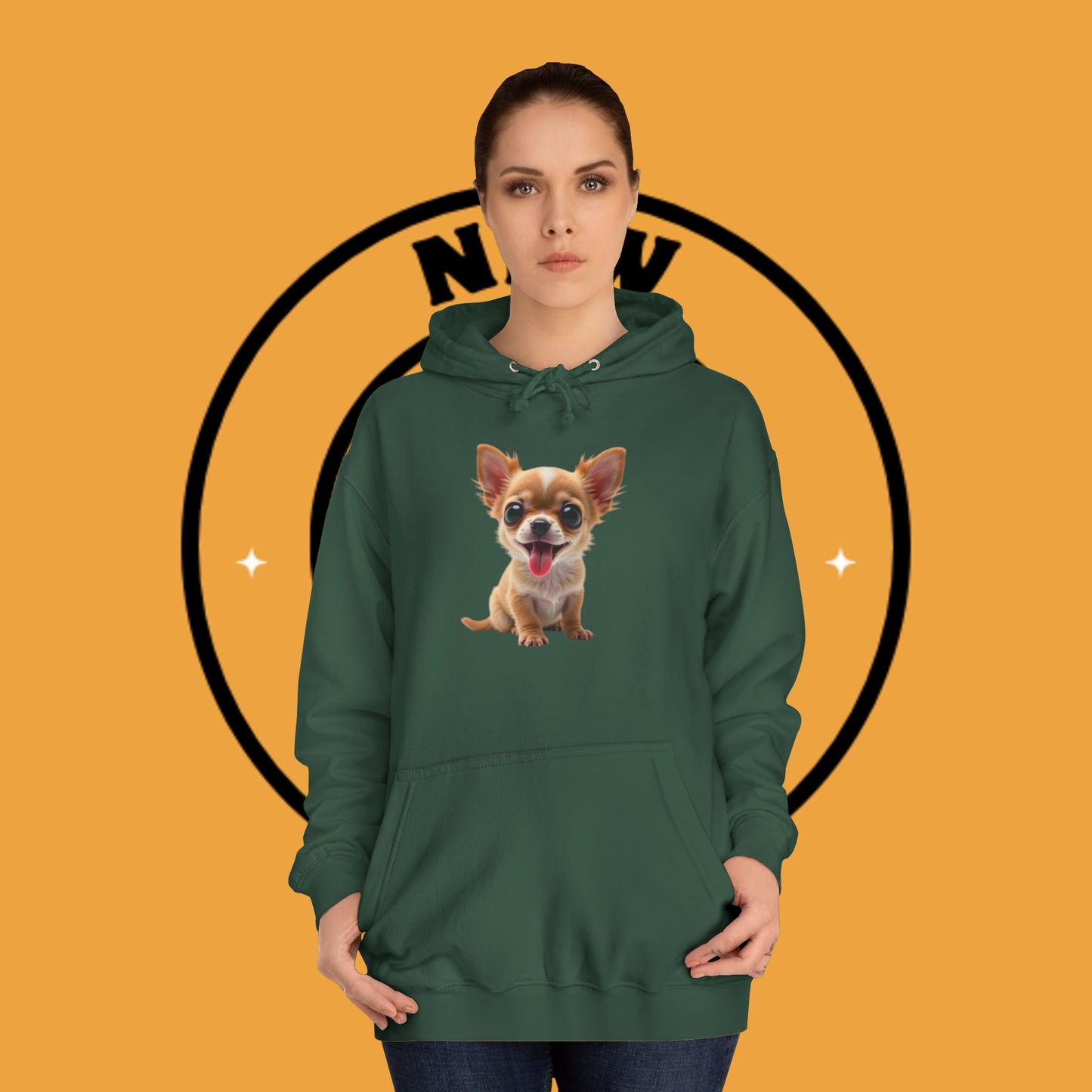 Adorable Chihuahua Puppy Hoodie - Cute Dog Lover Pullover Sweatshirt