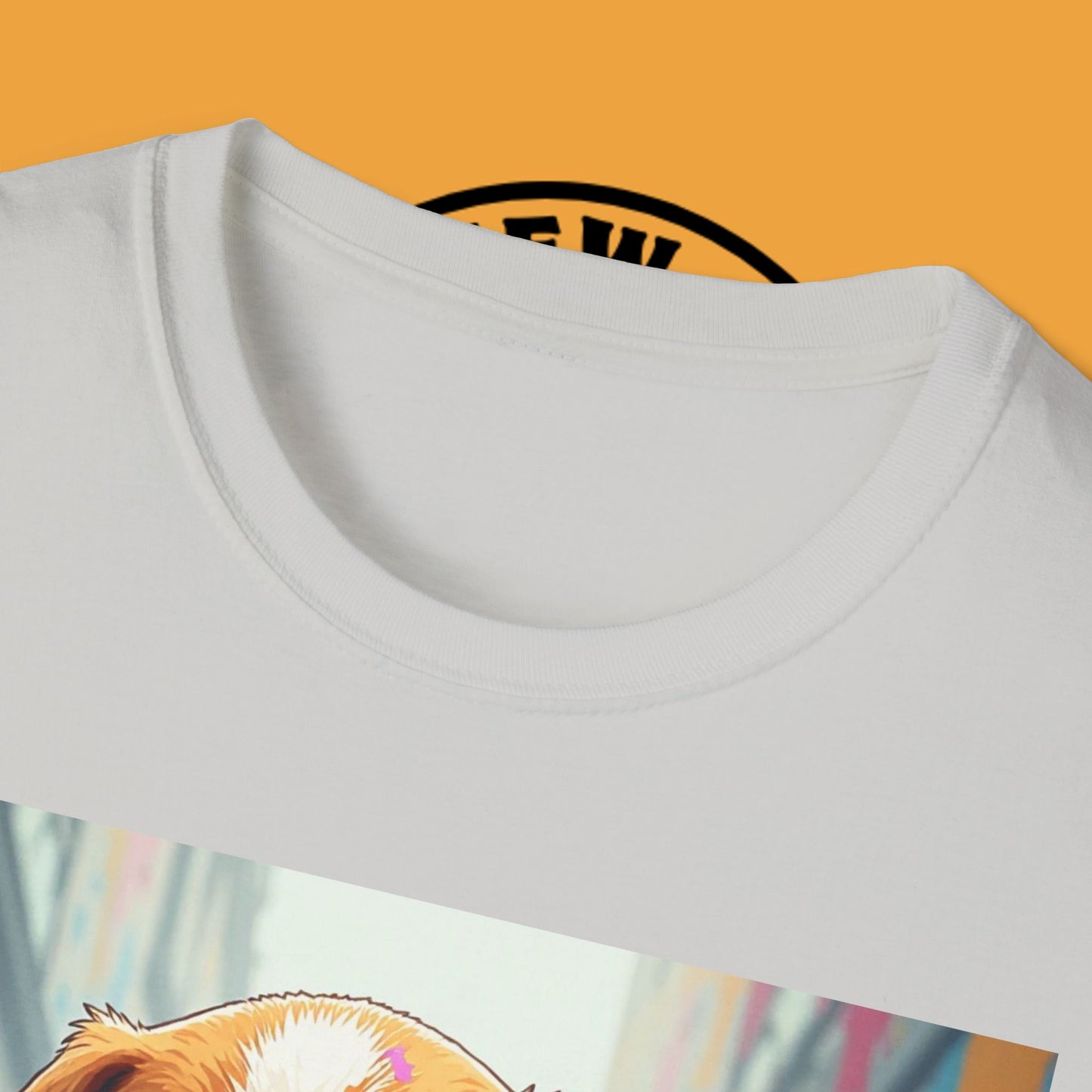 Beagle Street Art T-Shirt - Urban Paint Splatter Dog Design | Artistic Puppy Graffiti Tee for Creative Souls