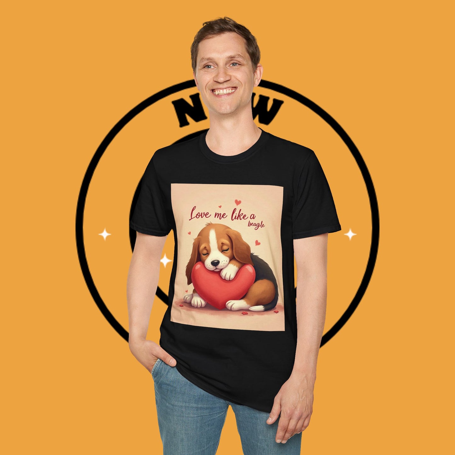 "Love Me Like a Beagle" Valentine's Day T-Shirt - Cute Dog Lover Gift | Romantic Puppy Heart Tee