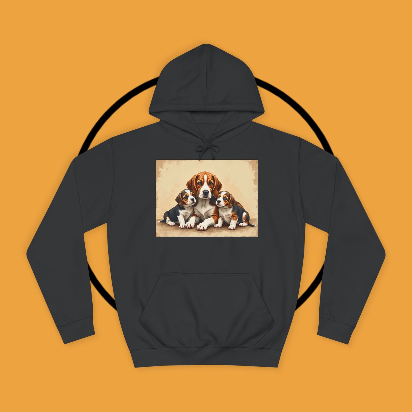 π¨βπ©βπ§βπ¦ Beagle Family Portrait Hoodie - Love Multiplied by Three! πΎ - Unisex Hoodie