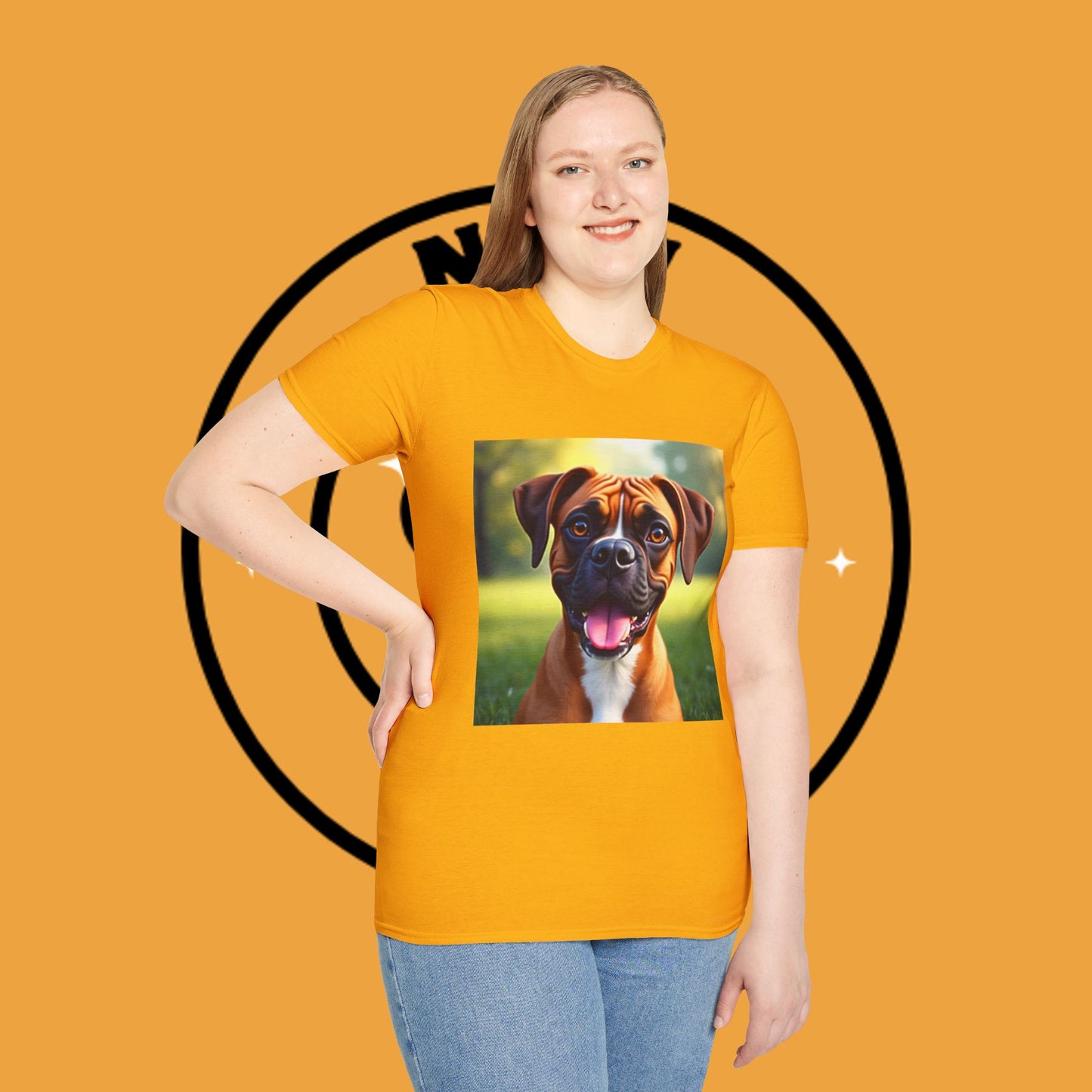 "Happy Boxer Pure Joy" Premium T-Shirt / Smiling Puppy Joy Tee Gift