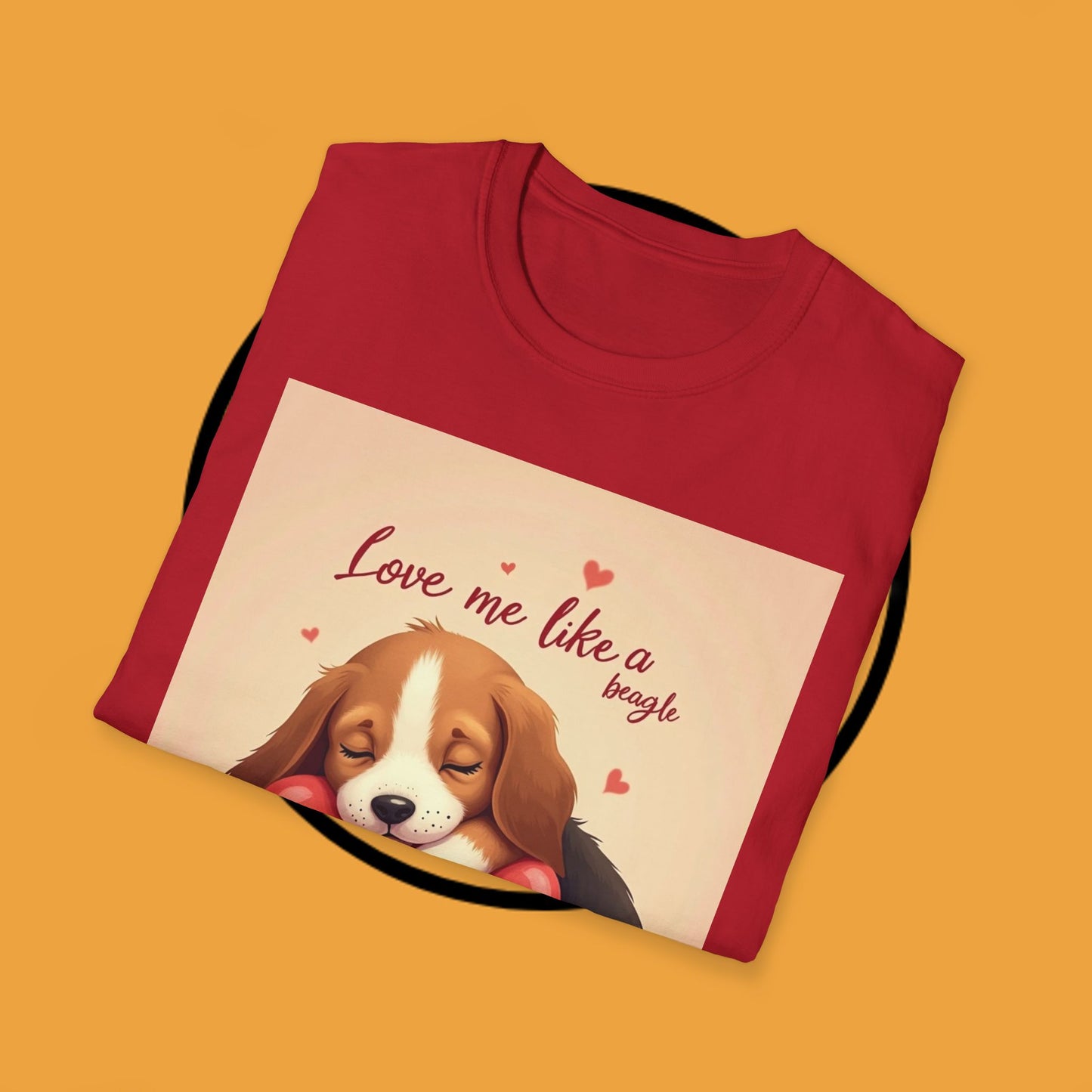 "Love Me Like a Beagle" Valentine's Day T-Shirt - Cute Dog Lover Gift | Romantic Puppy Heart Tee