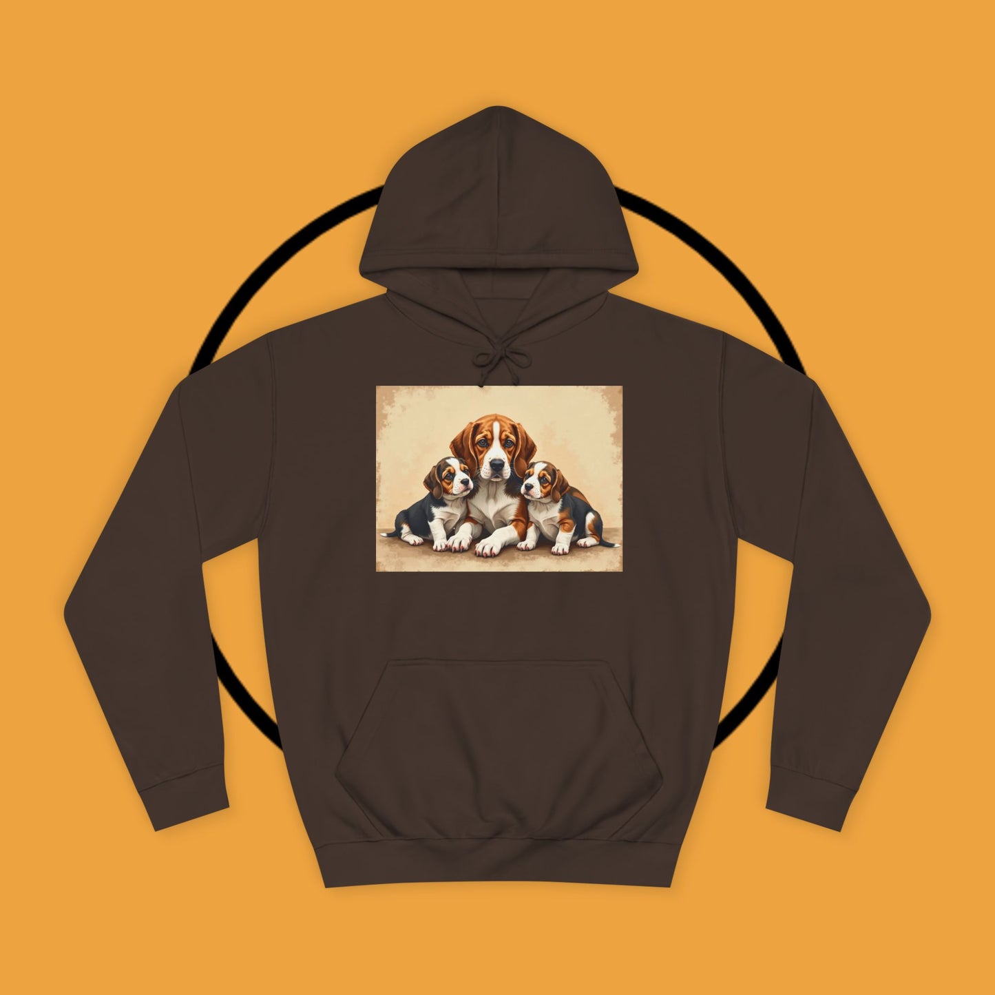 π¨βπ©βπ§βπ¦ Beagle Family Portrait Hoodie - Love Multiplied by Three! πΎ - Unisex Hoodie