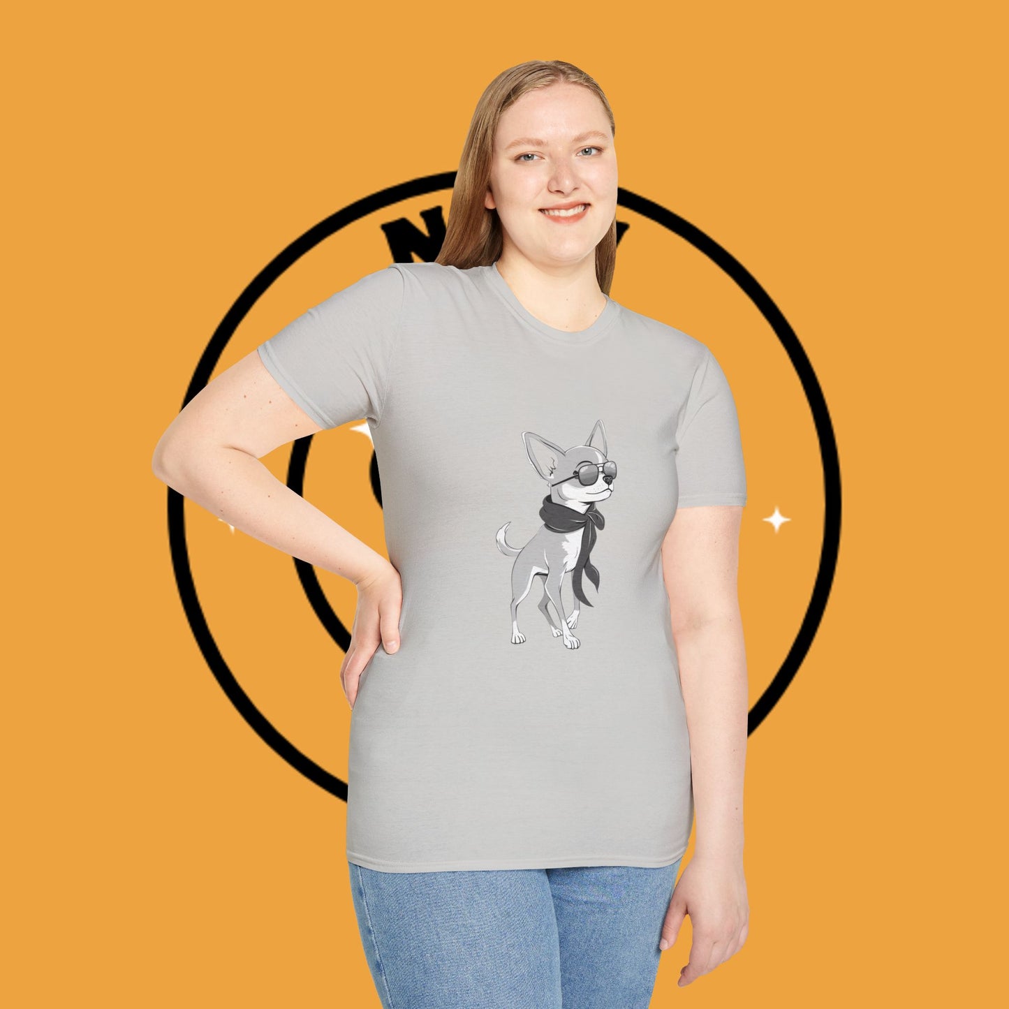 🕶️ Cool Chihuahua Sunglasses T-Shirt - Stylish Dog Aviator Scarf Tee | Hipster Pet Fashion Shirt 🕶️